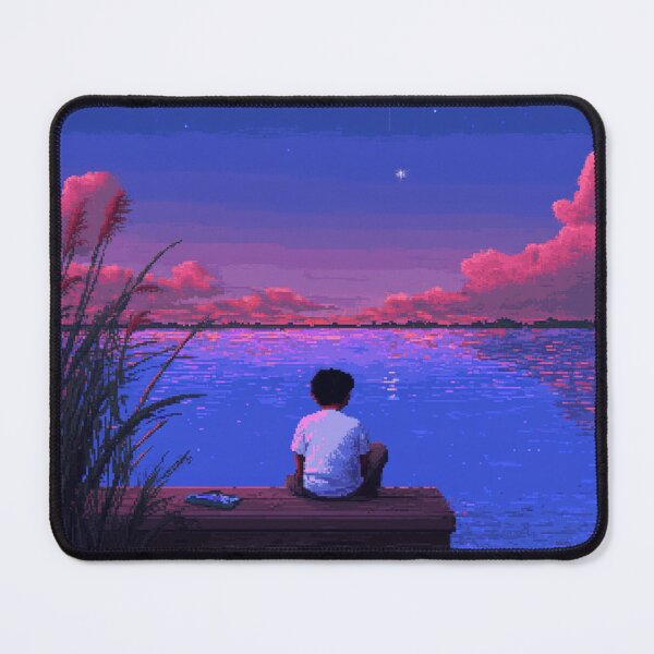 Item preview, Sad Lofi Anime Boy Nostalgic Ocean designed and sold by V-Fantasy.