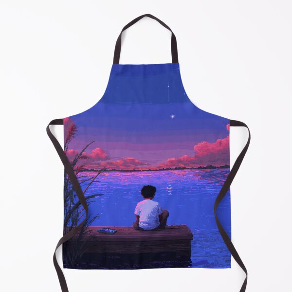 Item preview, Sad Lofi Anime Boy Nostalgic Ocean designed and sold by V-Fantasy.