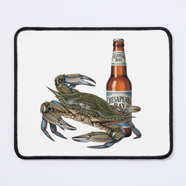 Item preview, Chesapeake Bay crabs and beer designed and sold by Jessica Brauer Design's.