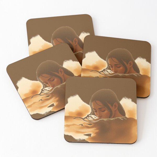 Item preview, brown girl in the rain water colors anstract face designed and sold by  Mudikeys.