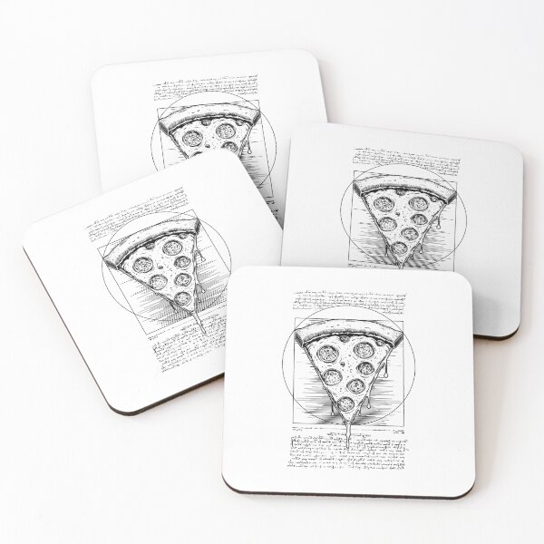 Item preview, Vitruvian Pizza Slice Funny Leonardo Da Vinci Pizzeria Chef designed and sold by GrandeDuc.