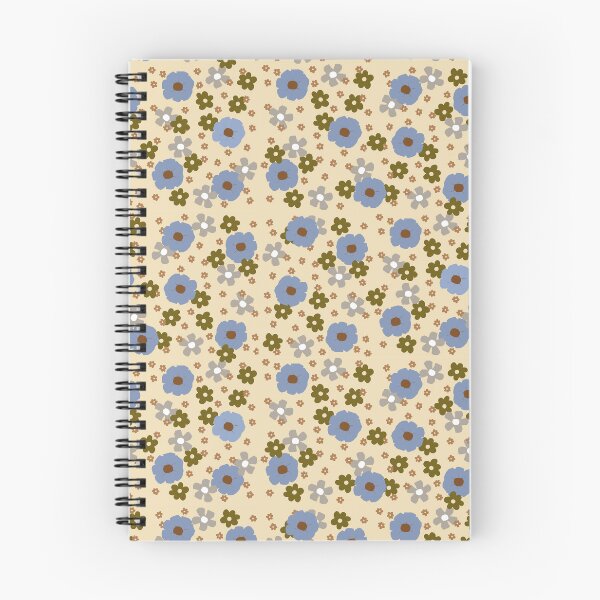 Item preview, Groovy more random flower pattern browns, greys and blues designed and sold by ReynoldsFun.