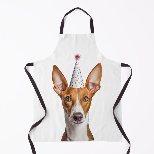 Item preview, Cute Ibizan Hound dog with Party Hat Birthday Celebration designed and sold by LazyOwlStore.