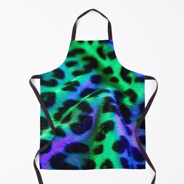 Artikelvorschau, Leopard Neon Fell – Grün & Lila Kunsttierdruck entworfen und verkauft von ArtiQreate.