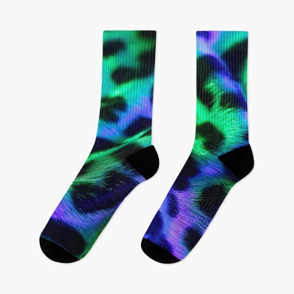 Item preview, Leopard Neon Fur – Green & Purple Faux Animal Print designed and sold by ArtiQreate.