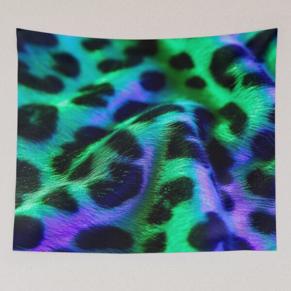 Item preview, Leopard Neon Fur – Green & Purple Faux Animal Print designed and sold by ArtiQreate.