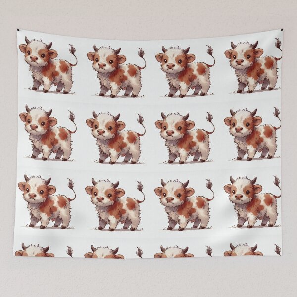 Item preview, cute baby ox drawing designed and sold by NivyasArtistry.