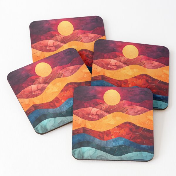 Item preview, Mosaic Sunset Waves designed and sold by ShadowAndSlate.