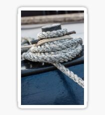 Mooring rope tied around a cleat Sticker
