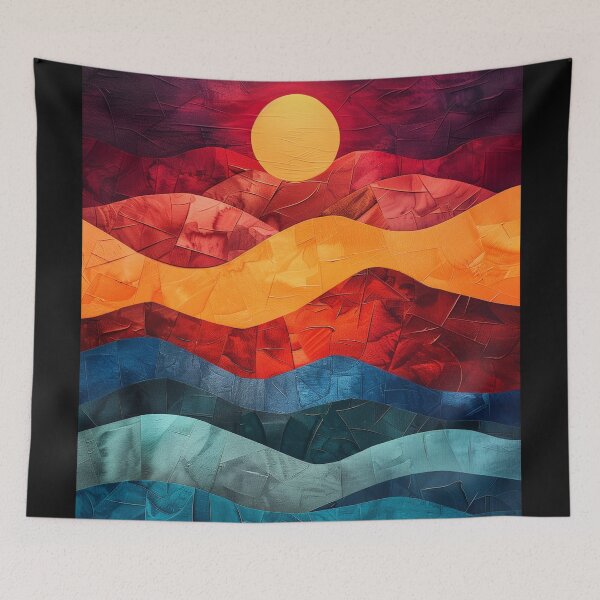 Item preview, Mosaic Sunset Waves designed and sold by ShadowAndSlate.
