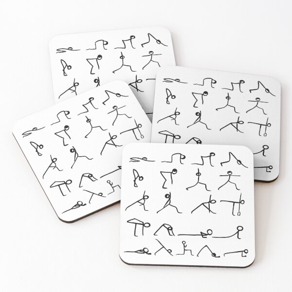 Item preview, Yoga asana sketches designed and sold by lialeaf.