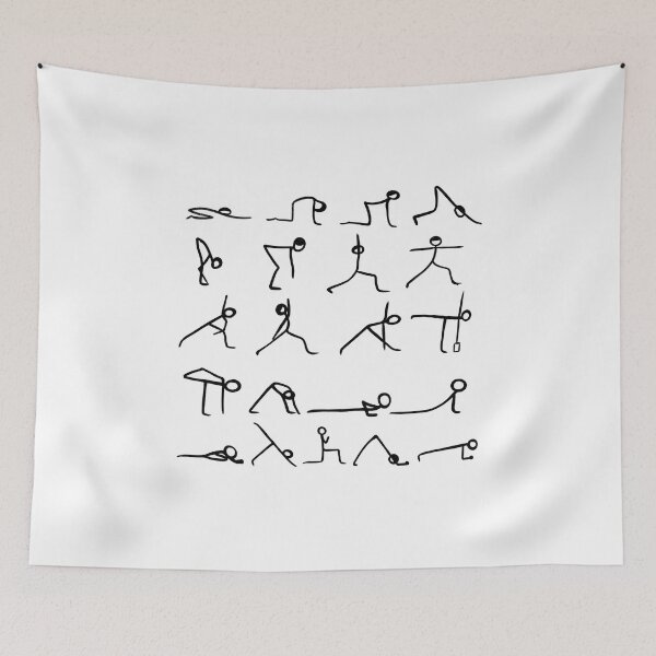 Item preview, Yoga asana sketches designed and sold by lialeaf.