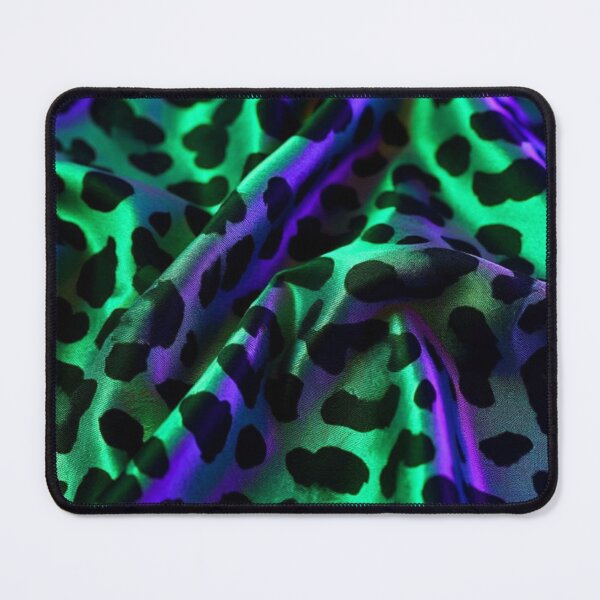 Item preview, Leopard Neon Silk – Green & Purple Iridescent Animal Pattern designed and sold by ArtiQreate.