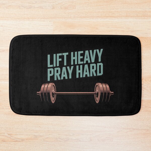 Item preview, Lift Heavy Pray Hard Christian Gym Fitness Design designed and sold by ThePixelAlchemy.