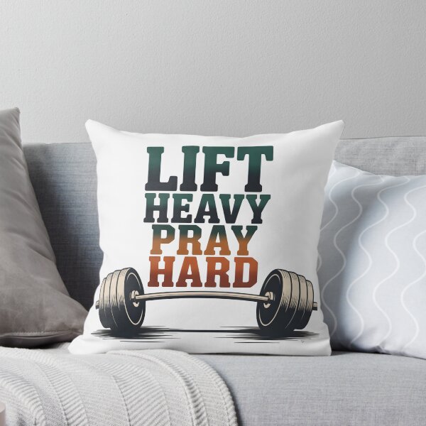 Item preview, Lift Heavy Pray Hard Christian Gym Fitness Design designed and sold by ThePixelAlchemy.