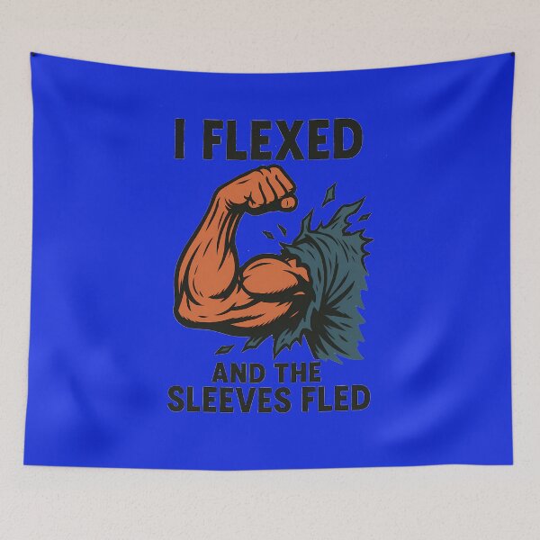 Item preview,  I Flexed and the Sleeves Fled – Funny Muscle Gym Workout Shirt designed and sold by Jason123za.