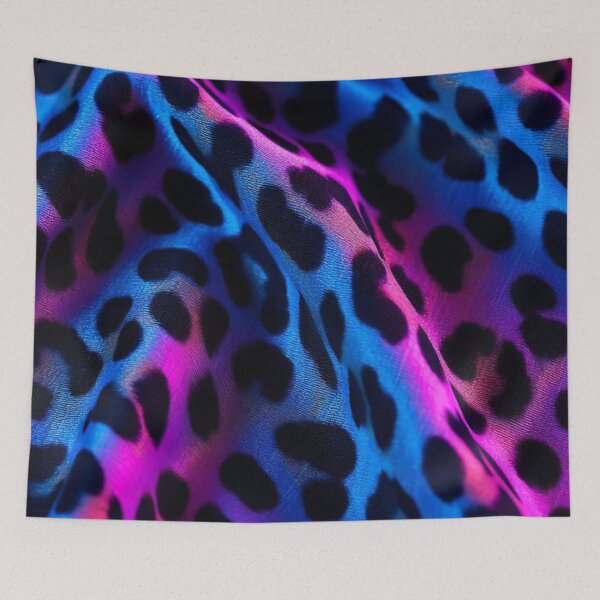 Item preview, Neon Leopard Print – Hot Pink & Electric Blue Animal Pattern designed and sold by ArtiQreate.