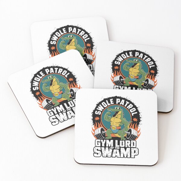 Item preview, Swole Patrol Crocodile – Gym Lord of the Swamp Fitness Art designed and sold by WildlifeInc.