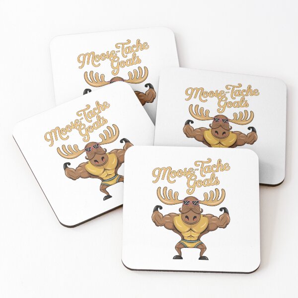 Item preview, Moose-Tache Goals Buff Moose with Moustache Design designed and sold by WildlifeInc.