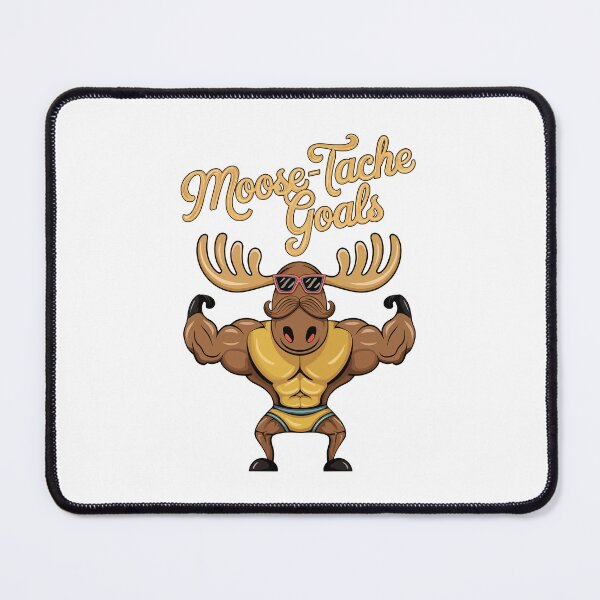 Item preview, Moose-Tache Goals Buff Moose with Moustache Design designed and sold by WildlifeInc.