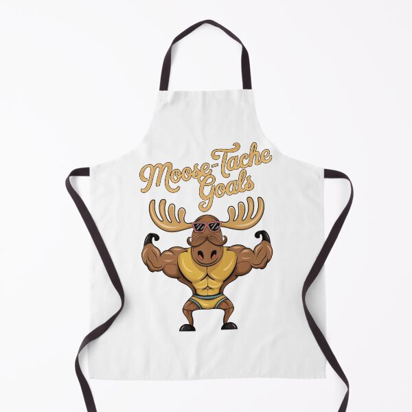 Item preview, Moose-Tache Goals Buff Moose with Moustache Design designed and sold by WildlifeInc.