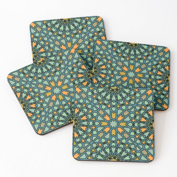Item preview, Orange Stars on Glass Mosaic Design designed and sold by Tarjiart.