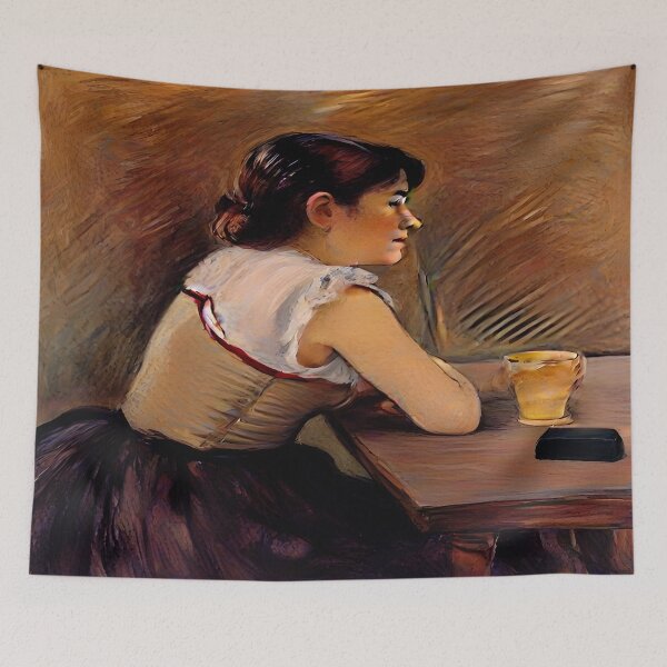 Item preview, The Absinthe Drinker – A Portrait of Solitude designed and sold by artdesignsnow.