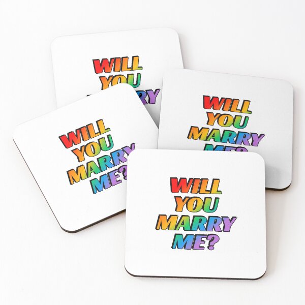 Item preview, Will you marry me - Gay marriage rainbow text designed and sold by Inspirationmotivation.