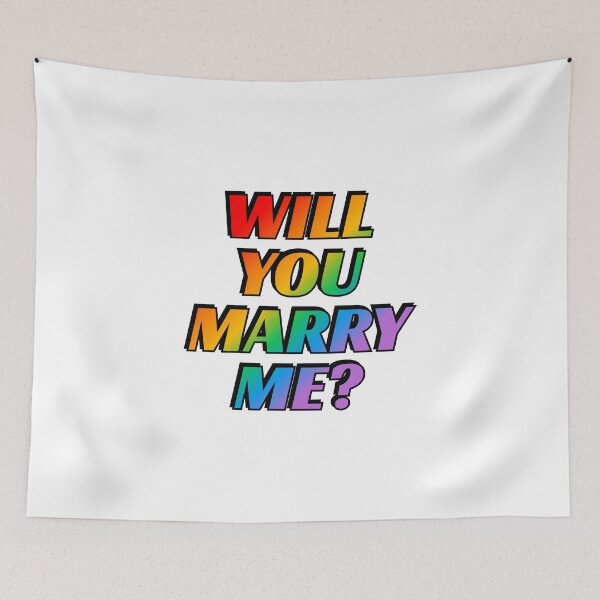 Item preview, Will you marry me - Gay marriage rainbow text designed and sold by Inspirationmotivation.