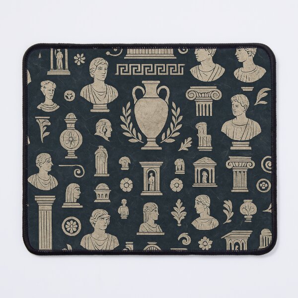 Item preview, Ancient Stone and Marble Columns Greek Bust Roman Pattern designed and sold by DreamCraze.