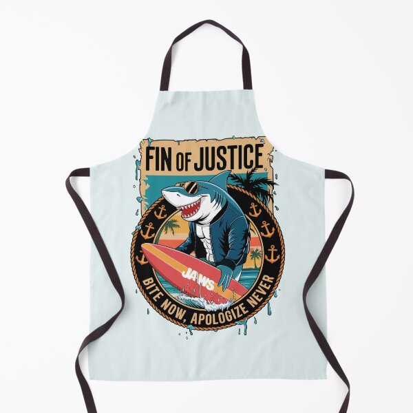 Item preview, Fin of Justice Shark Surfer – Bite Now Apologize Never designed and sold by WildlifeInc.