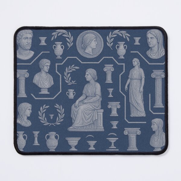 Item preview, Blue Ancient Greek Marble Stone Statue Pattern Roman History designed and sold by DreamCraze.