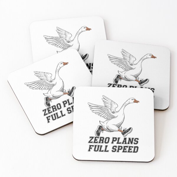 Item preview, Zero Plans Full Speed Funny Goose Runner Meme designed and sold by WildlifeInc.