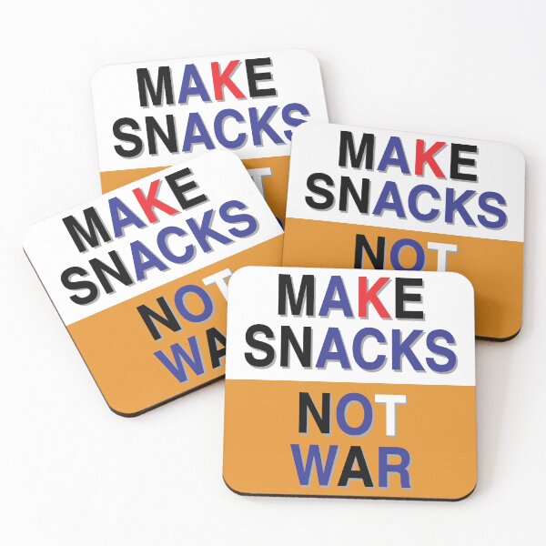 Item preview, Make Snacks Not War designed and sold by The Unique Geek.