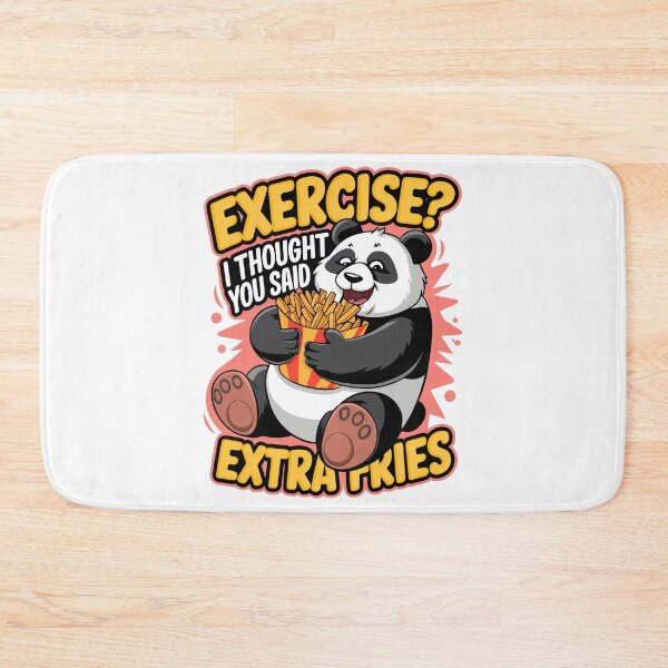 Item preview, Exercise? I Thought You Said Extra Fries Panda Joke designed and sold by WildlifeInc.