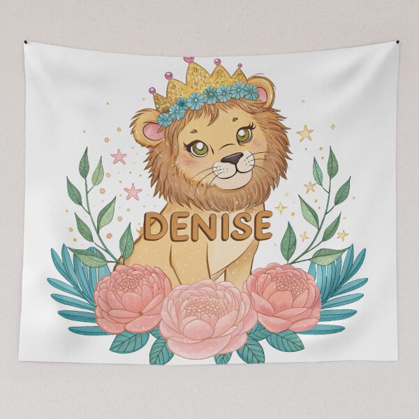 Item preview, Regal Lion Cub with Floral Crown - Personalized Denise Design designed and sold by Melia-Store.