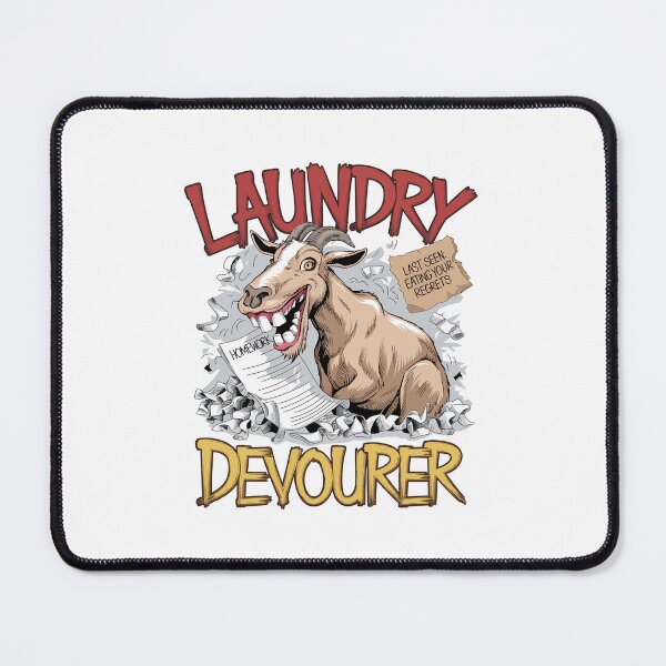 Item preview, Crazy Goat – Laundry Devourer Funny Animal Art designed and sold by WildlifeInc.