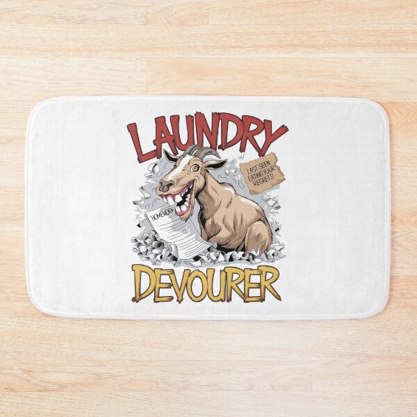 Item preview, Crazy Goat – Laundry Devourer Funny Animal Art designed and sold by WildlifeInc.