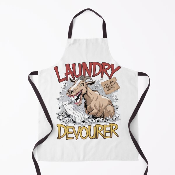 Item preview, Crazy Goat – Laundry Devourer Funny Animal Art designed and sold by WildlifeInc.