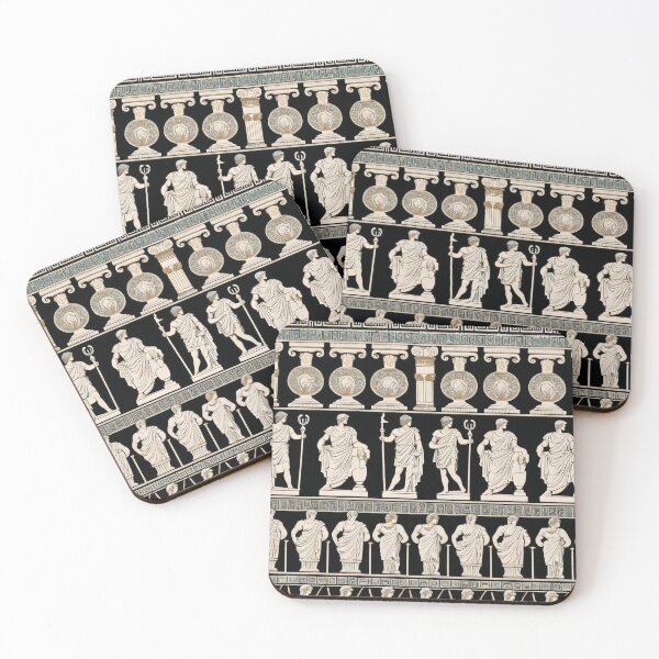 Item preview, Small Ancient Greek Stone Statues in a Row Pattern designed and sold by DreamCraze.