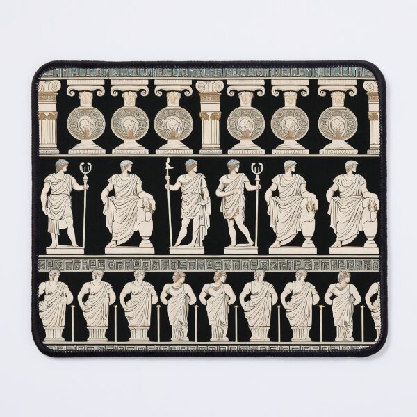 Item preview, Small Ancient Greek Stone Statues in a Row Pattern designed and sold by DreamCraze.