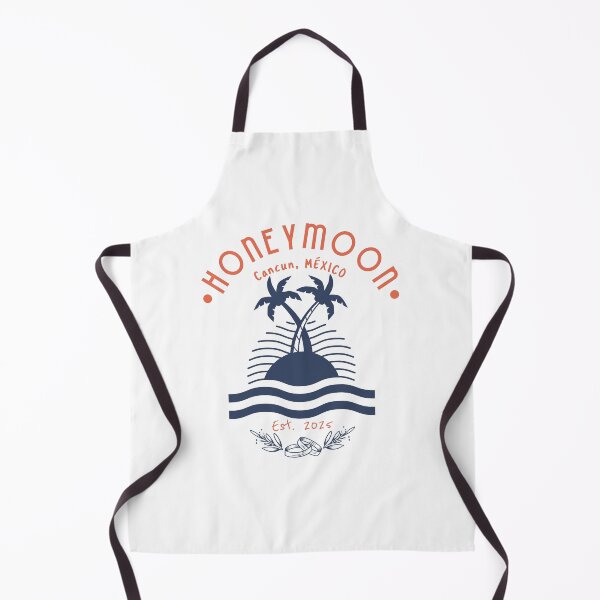 Item preview, Honeymoon Cancun Mexico – Tropical Minimal Sunset Design with est. 2025, Palms & Wedding Rings for Couples & Beach Lovers designed and sold by Memorph.