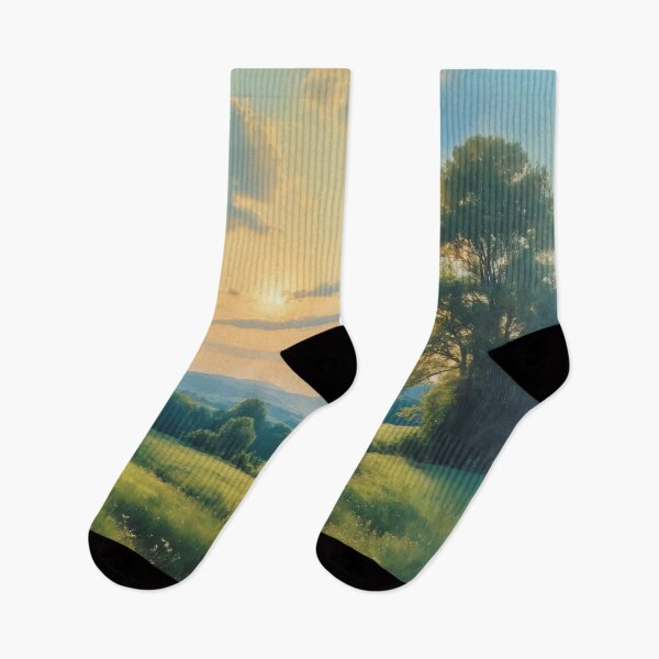 Item preview, Sunrise Path Through Green Countryside designed and sold by REPTISLAV.