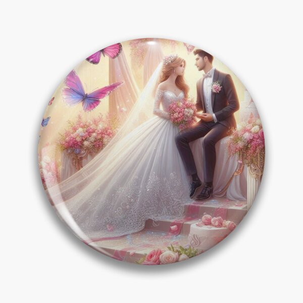 Item preview, Enchanted Dream Wedding: Romantic Pink Butterflies & Rose Bloom Art" designed and sold by choder61.