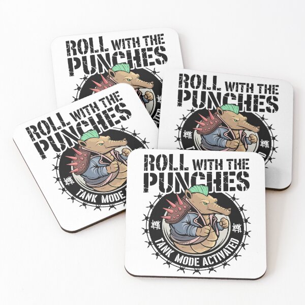 Item preview, Punk Armadillo Tank Mode – Funny Roll With The Punches Design designed and sold by WildlifeInc.