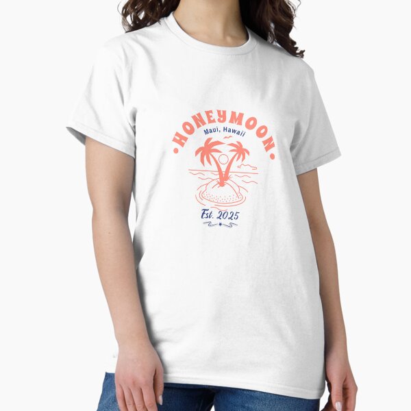 Item preview, Honeymoon Maui Hawaii – Minimal Coral Island Sunset Design with est. 2025 for Newlyweds, Beach Lovers & Destination Gifts designed and sold by Memorph.