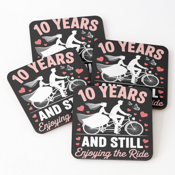 Item preview, 10th Wedding Anniversary Party 10 Years Still Enjoy The Ride designed and sold by MAKOPOKOShop.