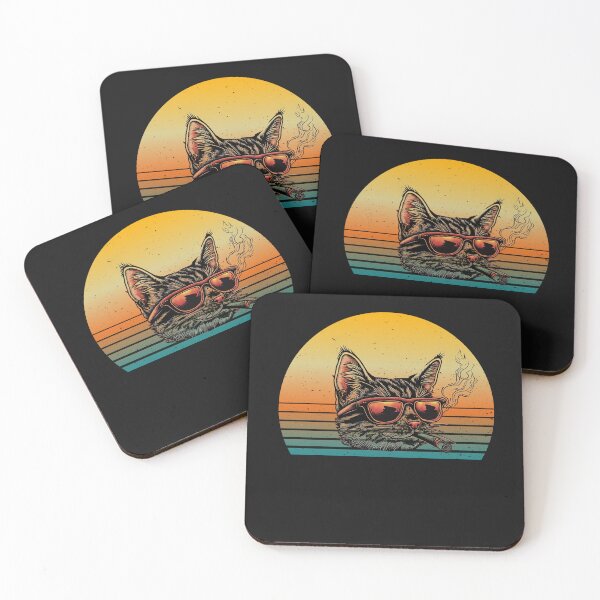 Item preview, Cat Meme Cat Smoking Cigarette Retro Vintage  designed and sold by ZANNIX.