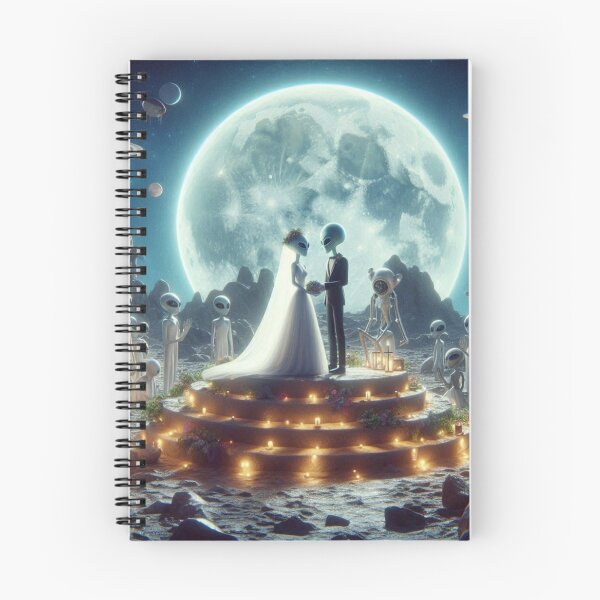 Item preview, Cosmic Love Story: Alien Couple's Moonlit Nuptials designed and sold by choder61.