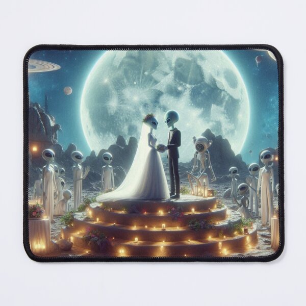 Item preview, Cosmic Love Story: Alien Couple's Moonlit Nuptials designed and sold by choder61.